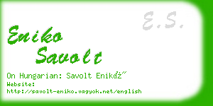 eniko savolt business card